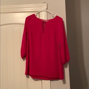 NWT Hot pink Cutout top, size S